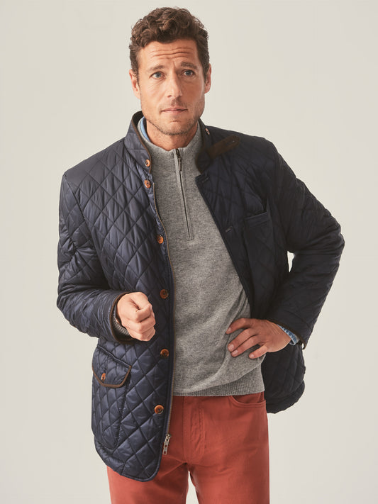J.McLaughlin Upland jacket in navy made with nylon.