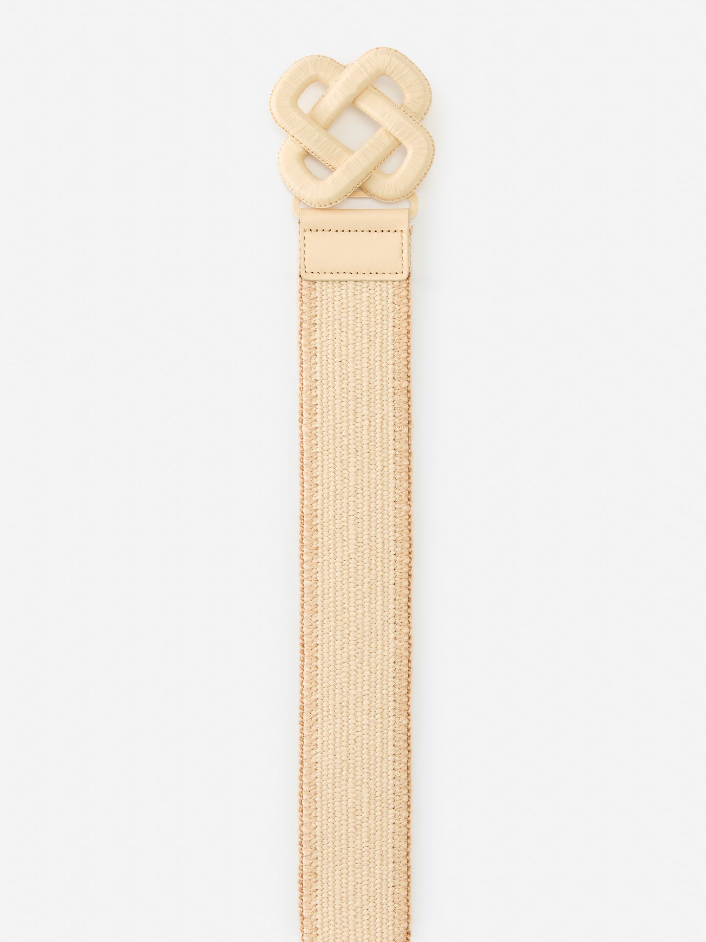 J.McLaughlin Vida belt in cream made with grasscloth.