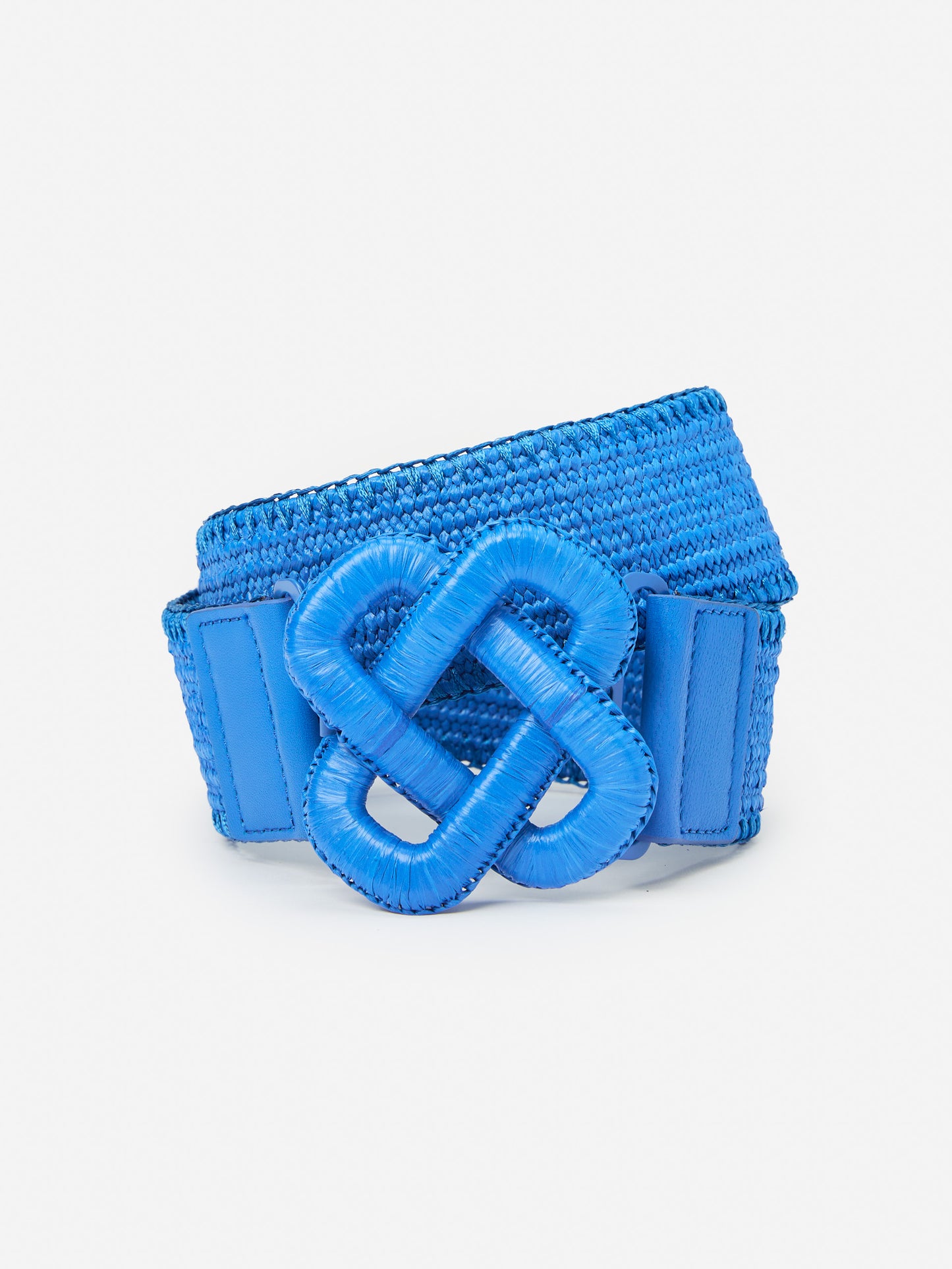 J.McLaughlin Vida belt in navy made with grasscloth/straw. 