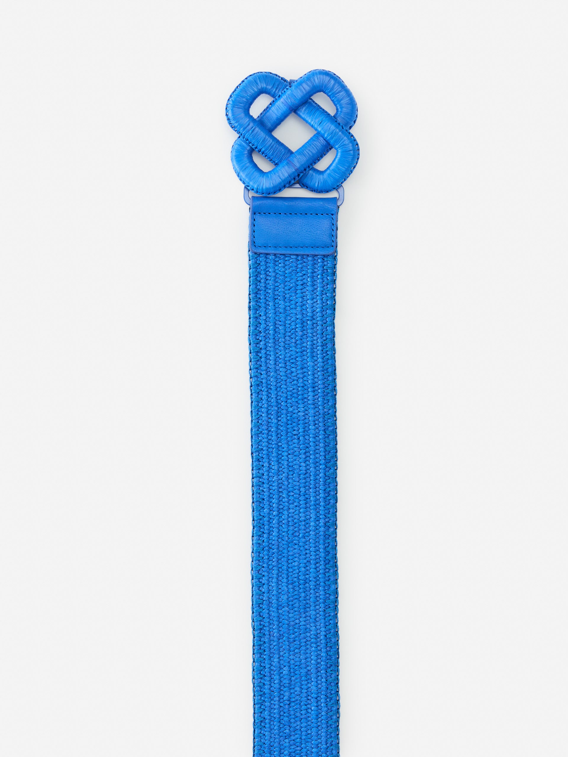 J.McLaughlin Vida belt in navy made with grasscloth/straw. 