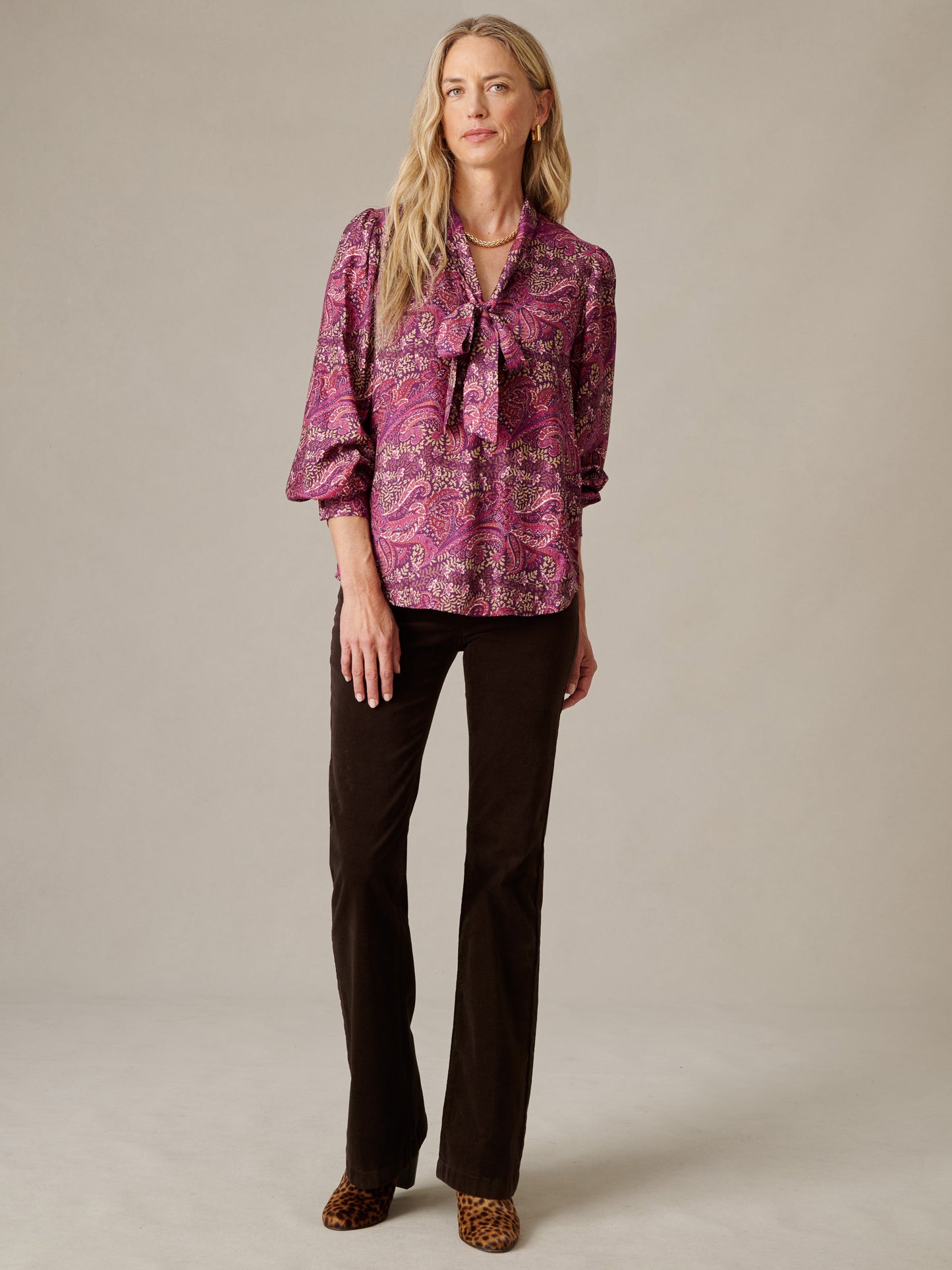 Vienna Silk Blend Blouse in Heritage Paisley