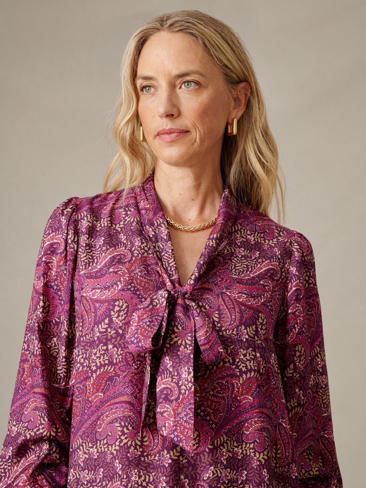 Vienna Silk Blend Blouse in Heritage Paisley