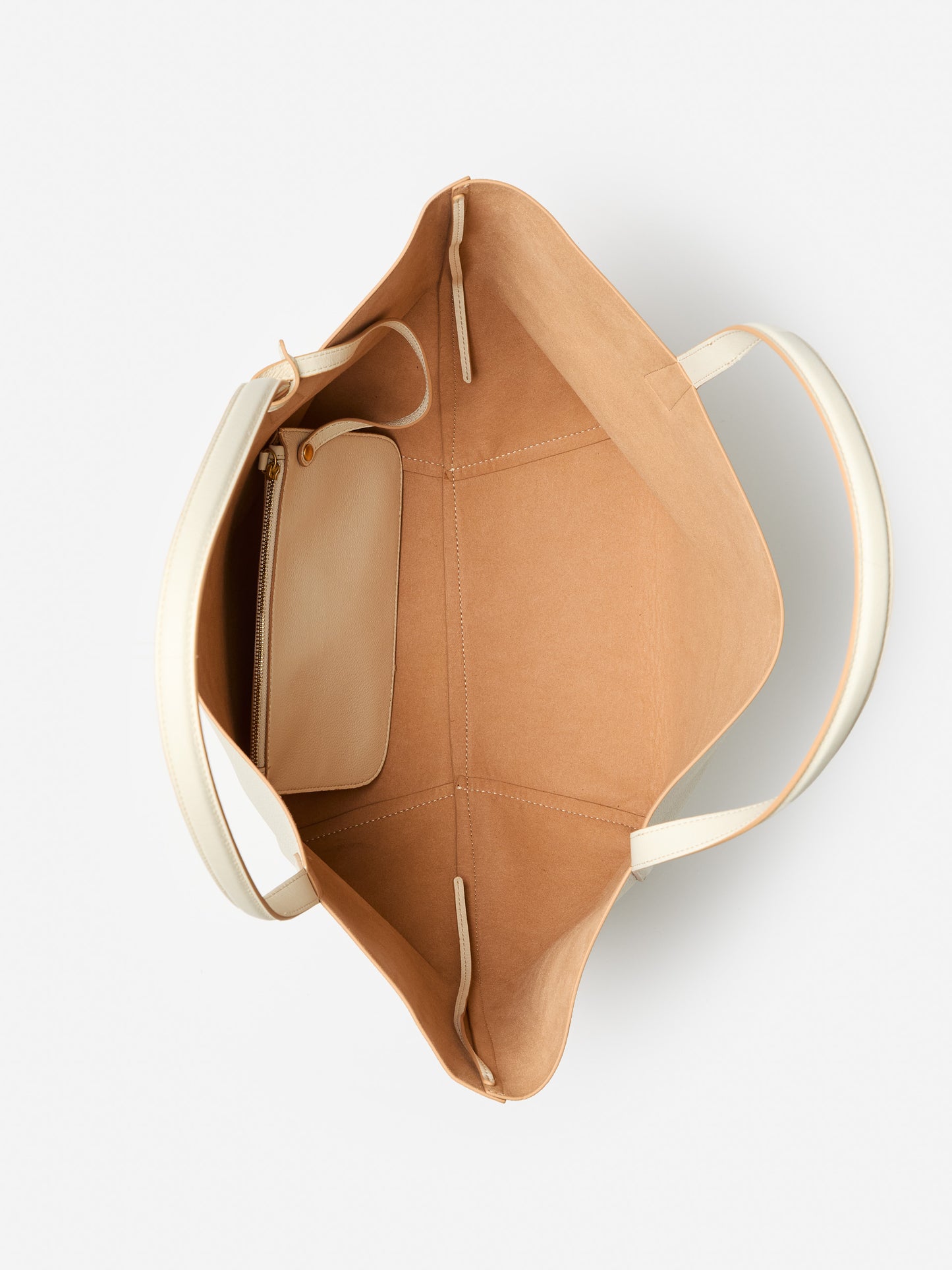J.McLaughlin Vika tote bag in bone made with leather.