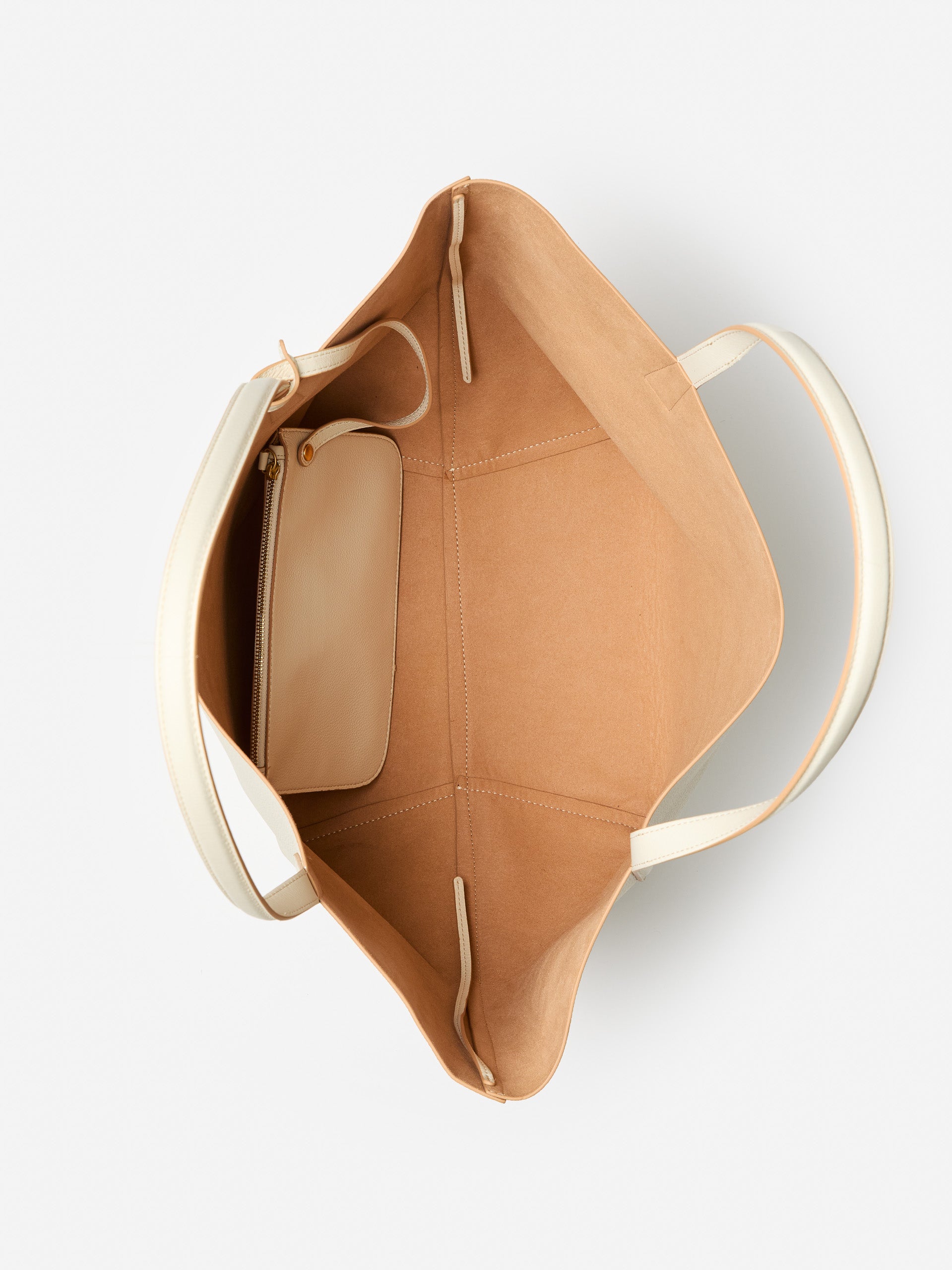 J.McLaughlin Vika tote bag in bone made with leather.
