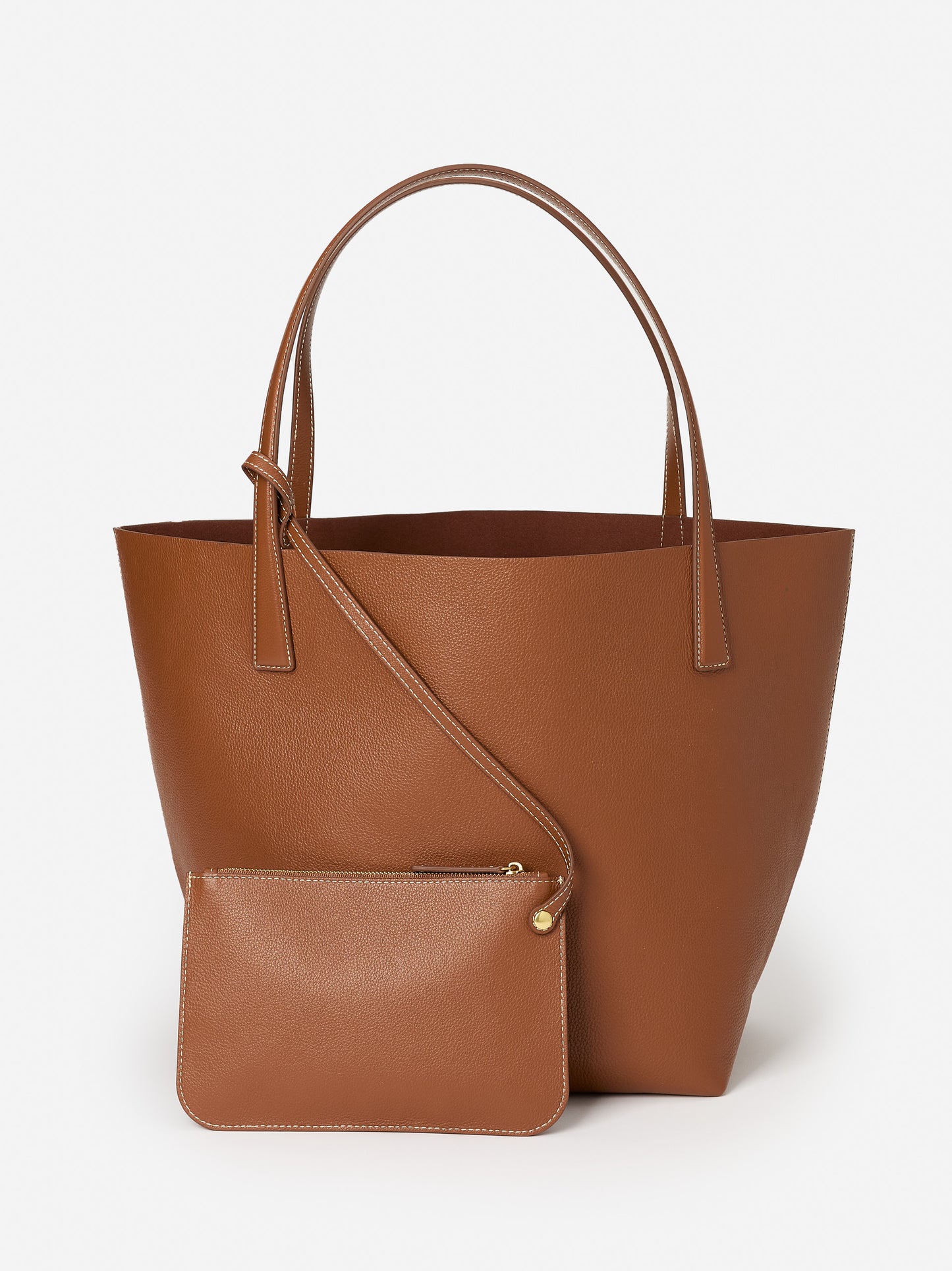 J.McLaughlin Vika tote bag in tobacco made with leather.