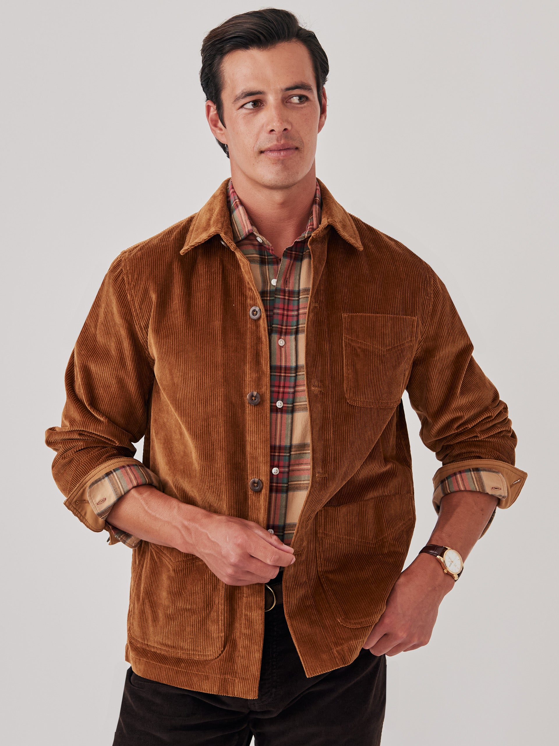 J.mcLaughlin Weekender jacket in caramel made with corduroy.