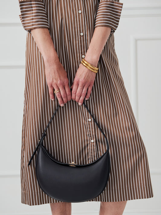 J.McLaughlin Molina bag in dark brown made with leather. 