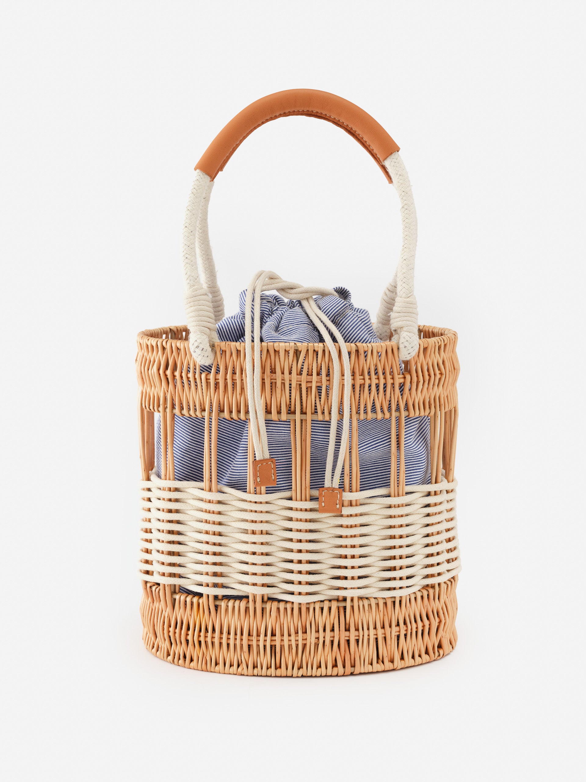 J.McLaughlin Caryl handbag in natural made with wicker.