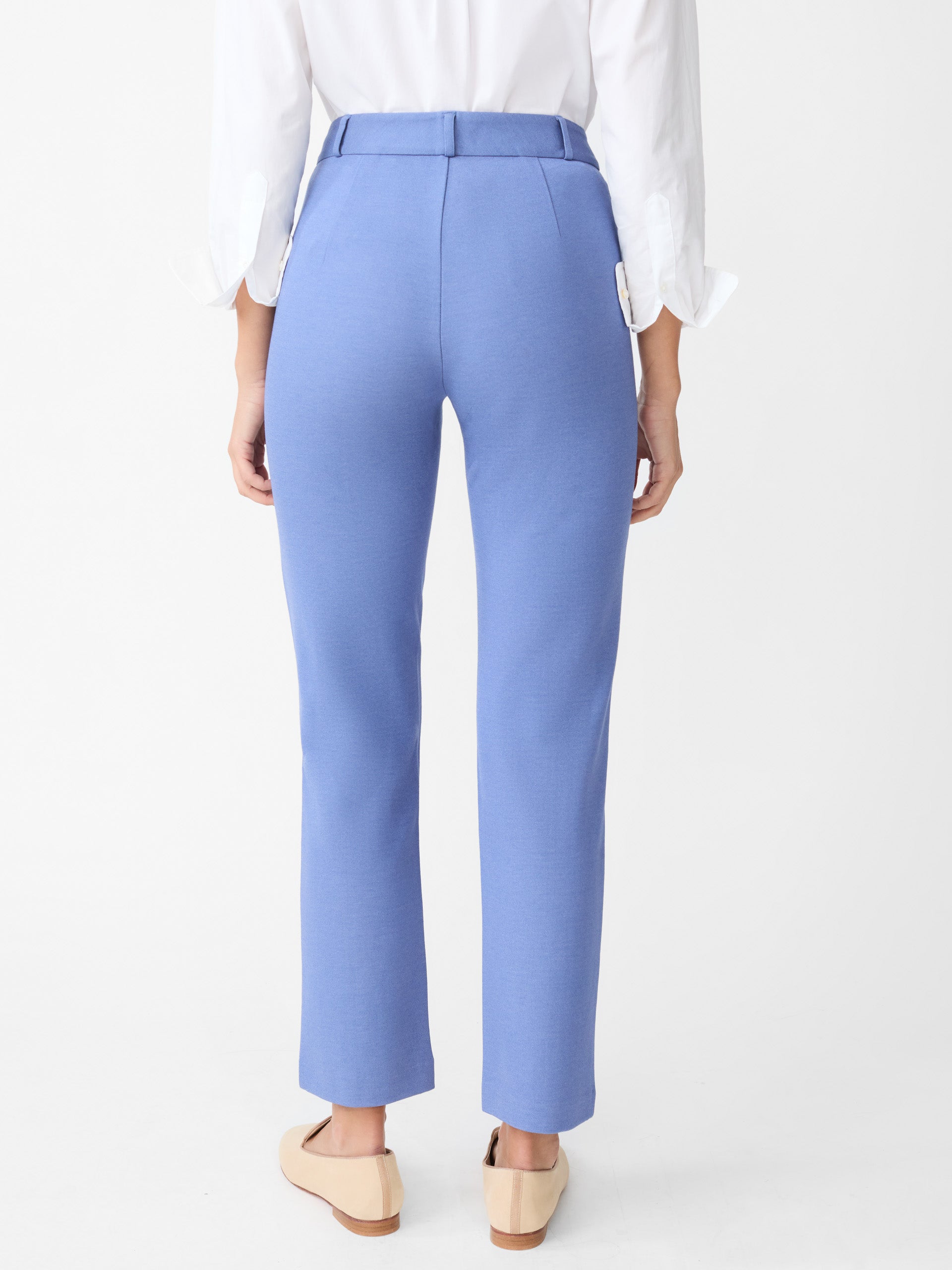 J.McLaughlin Ynez pants in heather denim made with Bainbridge fabric.