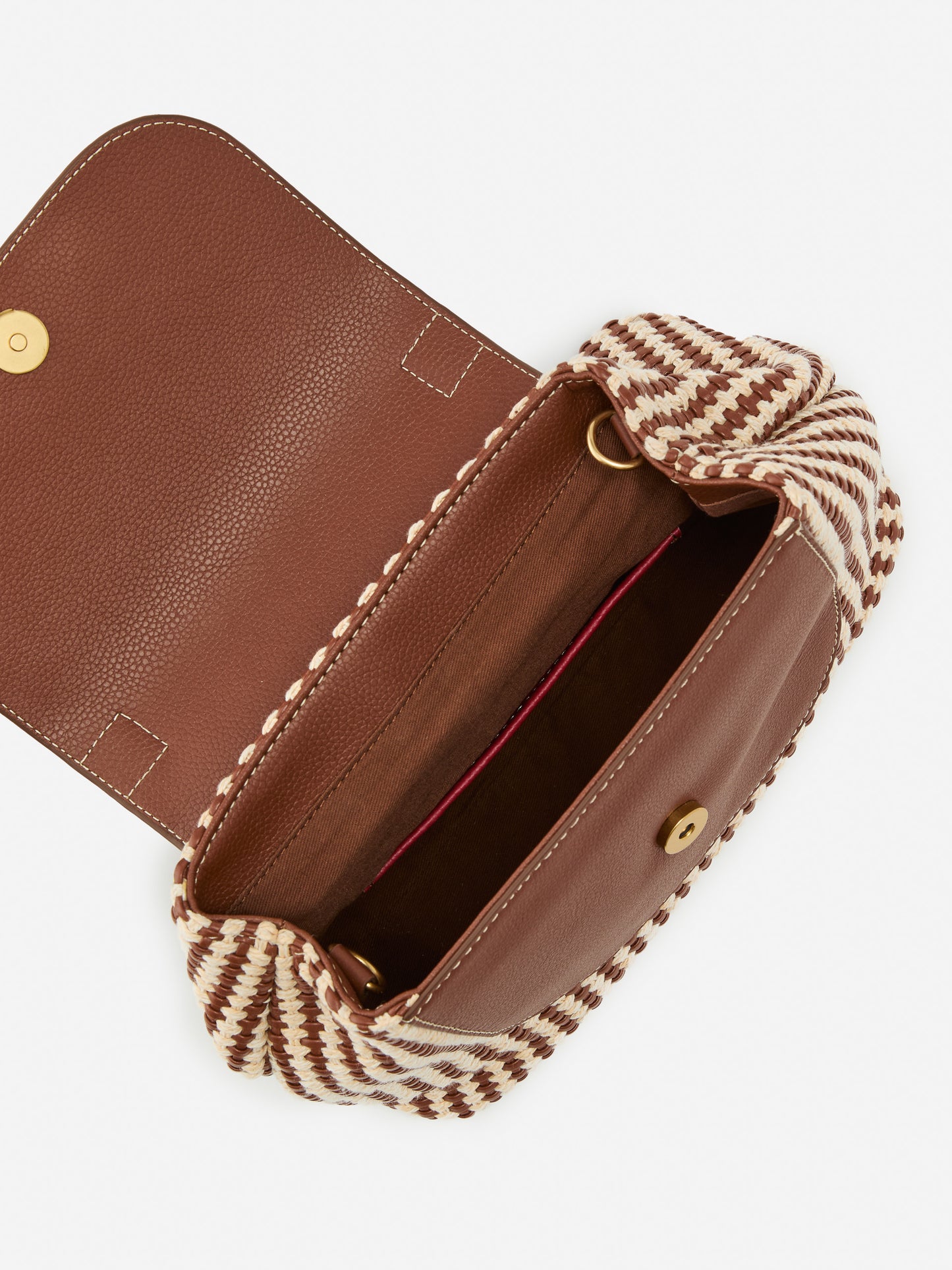 J.McLaughlin Zoey bag in natural/light brown made with leather. 