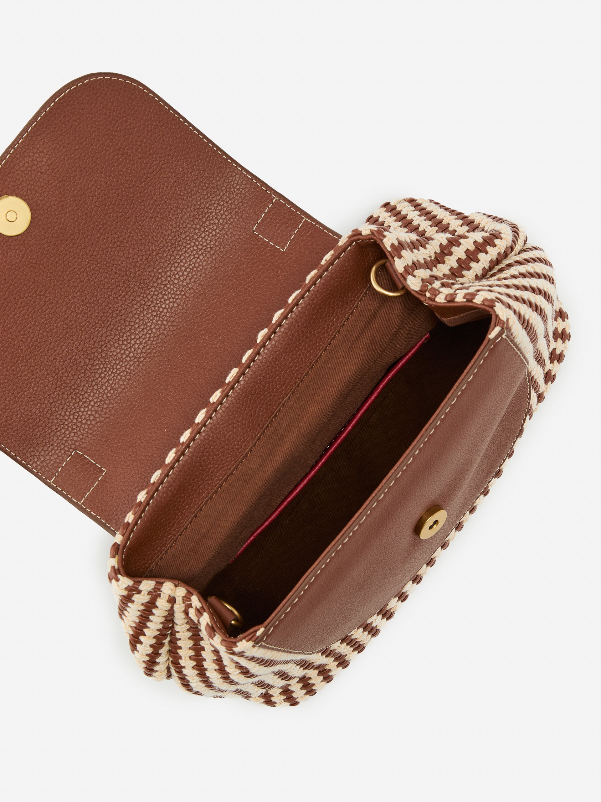 J.McLaughlin Zoey bag in natural/light brown made with leather. 